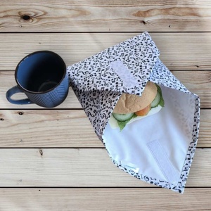 Frissentartó textilszalvéta hangjegyes, Táska & Tok, Uzsonna- & Ebéd tartó, Szendvics csomagoló, Varrás, MESKA