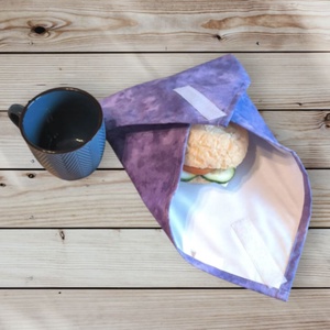 Frissentartó textilszalvéta lila márványos - Meska.hu