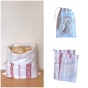 Frissentartó kenyeres zsák+bevásárló zsák piros szőttes, Táska & Tok, Bevásárlás & Shopper táska, Kenyeres zsák, Varrás, MESKA