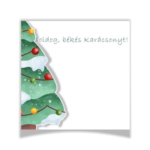 6 DARABOS KARÁCSONYI AJÁNDÉKKÁRTYA 6 KÜLÖNFÉLE GRAFIKÁVAL KÉSZÜLT HAVAS FENYŐFÁVAL. 200 Ft-os kiszállítás! - karácsony - karácsonyi ajándékozás - karácsonyi képeslap, üdvözlőlap, ajándékkísérő - Meska.hu