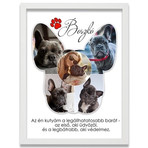Fotókollázs FRANCIA BULLDOG sziluettel/1 - Meska.hu