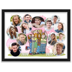 Ajándék fotókollázs barátoknak, munkatársaknak. Haveroknak születésnapra, névnapra. Búcsúajándék kollégának. - művészet - kollázs - Meska.hu