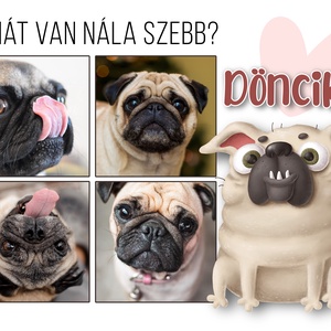 Fotókollázs mopszosoknak. Mopsz fotókollázs kutyád képeivel. Sok képes mopsz fotókollázs. Pug. - művészet - kollázs - Meska.hu