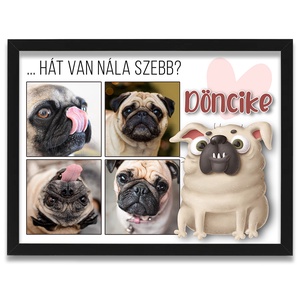 Fotókollázs mopszosoknak. Mopsz fotókollázs kutyád képeivel. Sok képes mopsz fotókollázs. Pug., Művészet, Kollázs, Fotó, grafika, rajz, illusztráció, MESKA