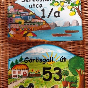 Házszám tábla A5 méretben - otthon & életmód - ház & kert - házszám - Meska.hu