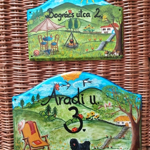 Házszám tábla A5 méretben - otthon & életmód - ház & kert - házszám - Meska.hu