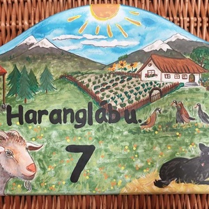 Házszám tábla A5 méretben - otthon & életmód - ház & kert - házszám - Meska.hu