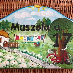 Házszám tábla A5 méretben - otthon & életmód - ház & kert - házszám - Meska.hu