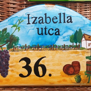 Házszám tábla A4 méretben - otthon & életmód - ház & kert - házszám - Meska.hu