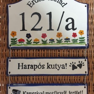 Házszám póttáblával A4 méret - otthon & életmód - ház & kert - házszám - Meska.hu