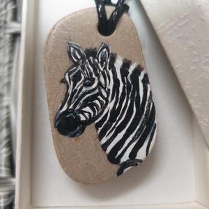 Ritánti medál, Zebra - ékszer - nyaklánc - medál - Meska.hu