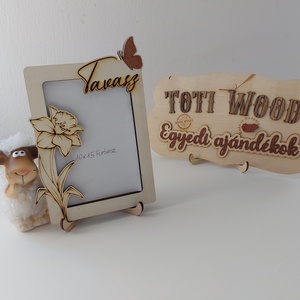 Tavaszi, húsvéti képkeret, Otthon & Életmód, Dekoráció, Kép & Falikép, Képkeret, Famegmunkálás, Gravírozás, pirográfia, MESKA