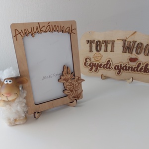 Anyáknapi, tavaszi képkeret, Otthon & Életmód, Dekoráció, Kép & Falikép, Képkeret, Famegmunkálás, Gravírozás, pirográfia, MESKA