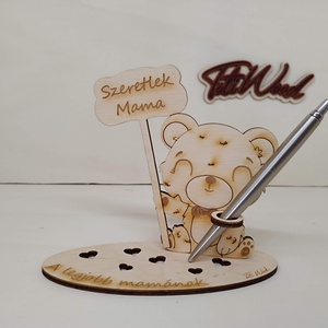 Macis tolltartó: Szeretlek Mama - otthon & életmód - papír, írószer - tolltartó & ceruzatekercs - Meska.hu