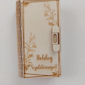 Születésnapra könyv formájú pénzátadó doboz (minta 1 - Meska.hu
