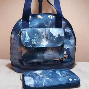 Téli erdő táska-tárca szett - Meska.hu