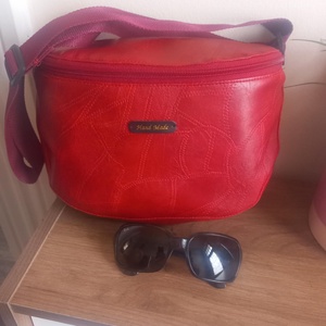 Piros műbőr crossbody - Meska.hu