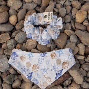 Matching szett (bandana és scrunchie) - Dolce Vita Kollekció - otthon & életmód - kisállatoknak - kutyáknak - kutya ruházat - Meska.hu