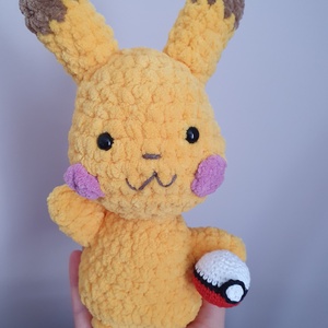 Pikachu horgolt amigurumi plüss játék  - játék & sport - plüssállat & játékfigura - plüss mesefigurák - Meska.hu