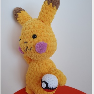 Pikachu horgolt amigurumi plüss játék  - játék & sport - plüssállat & játékfigura - plüss mesefigurák - Meska.hu