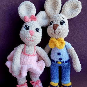 Horgolt amigurumi plüss nyuszi, Játék & Sport, Plüssállat & Játékfigura, Nyuszi, Horgolás, MESKA