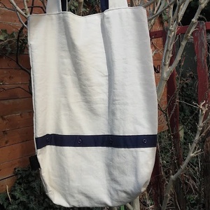  Felejtsd el a műanyagot! Táska férfi fejjel lenvászonból.  - táska & tok - bevásárlás & shopper táska - shopper, textiltáska, szatyor - Meska.hu