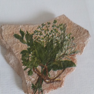 Mediterrán fűszerek, mediterrán kövön. - otthon & életmód - dekoráció - asztal és polc dekoráció - kavics & kő - Meska.hu