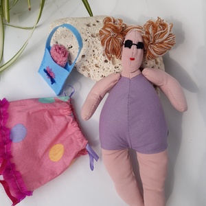 Fürdőző Tilda baba napszemüvegben - Meska.hu