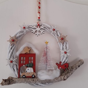 Karácsonyi ajtódísz - karácsony - karácsonyi lakásdekoráció - karácsonyi ajtódíszek - Meska.hu