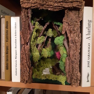 Könyvkuckó, Book Noot, Diorama, Varázserdő - otthon & életmód - dekoráció - asztal és polc dekoráció - zuzmódekoráció, mohadekoráció - Meska.hu