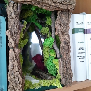 Könyvkuckó, Book Noot, Diorama, Varázserdő - otthon & életmód - dekoráció - asztal és polc dekoráció - zuzmódekoráció, mohadekoráció - Meska.hu