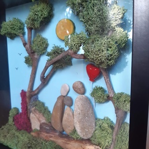 Család - kavicskép, Otthon & Életmód, Dekoráció, Asztal és polc dekoráció, Kavics & Kő, Mindenmás, MESKA