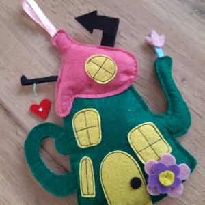 Teáskanna házikó ficből., Baba - mama, Babaszoba dekoráció, Babaszoba kép, Varrás, MESKA