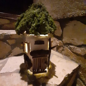 Világító házikó - otthon & életmód - dekoráció - asztal és polc dekoráció - zuzmódekoráció, mohadekoráció - Meska.hu