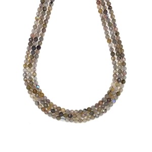 Labradorit fazettált golyó 3-4mm ékszerkészítő alapanyag (füzér), Kellékek & szerszámok, Ásvány alapanyag, Ásványfüzér, , MESKA