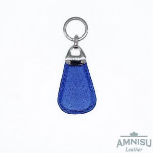 Metál királykék csepp alakú swarovski köves bőr kulcstartó H6018 - táska & tok - kulcstartó & táskadísz - kulcstartó - Meska.hu