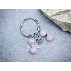 Szeretet angyala kulcstartó rózsakvarccal, Táska & Tok, Kulcstartó & Táskadísz, Kulcstartó, , MESKA