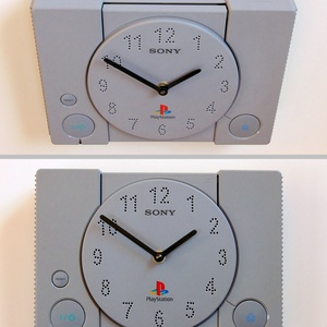 PlayStation falióra és asztali óra videójáték konzolból nem csak férfiaknak - PS1  - otthon & életmód - dekoráció - fali és függő dekoráció - falióra & óra - Meska.hu