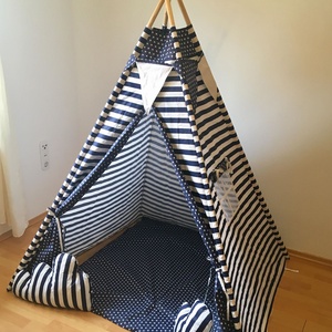 Csíkos Matróz  indián sátor - Tipi -  - Meska.hu