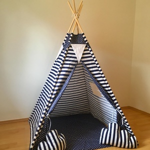 Csíkos Matróz  indián sátor - Tipi -  - Meska.hu