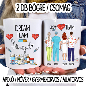 Egyedi bögre ápolónak, nővérnek, orvosnak szerkeszthető karakterekkel 2db/csomag - otthon & életmód - konyhafelszerelés, tálalás - tálalás - bögre & csésze - Meska.hu