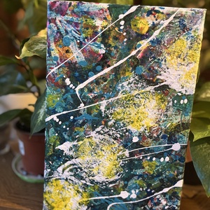 Absztrakt festmény, A négy Nap galaxisa - művészet - festmény - akril - Meska.hu