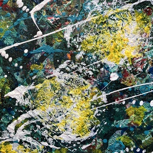 Absztrakt festmény, A négy Nap galaxisa - művészet - festmény - akril - Meska.hu