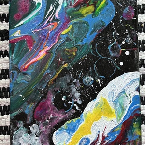 Absztrakt festmény, Tükörtojás tejút, Művészet, Festmény, Akril, Festészet, Fotó, grafika, rajz, illusztráció, MESKA