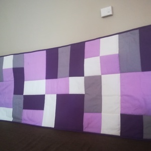 Lila  falvédő , Otthon & Életmód, Babaszoba, gyerekszoba, Falvédő gyerekszobába, Patchwork, foltvarrás, Varrás, MESKA