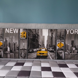 New York mintás falvédő , Otthon & Életmód, Babaszoba, gyerekszoba, Falvédő gyerekszobába, Patchwork, foltvarrás, Varrás, MESKA