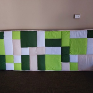 Zöld, patchwork falvédő  - otthon & életmód - lakástextil - falvédő - Meska.hu