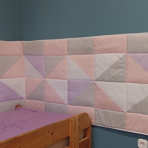 Szürke, rózsaszín, lila ,fehér falvédő , Otthon & Életmód, Lakástextil, Falvédő, Patchwork, foltvarrás, Varrás, MESKA