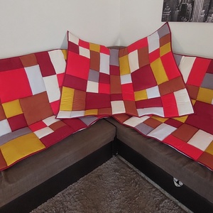 Színes patchwork falvédő  - Meska.hu