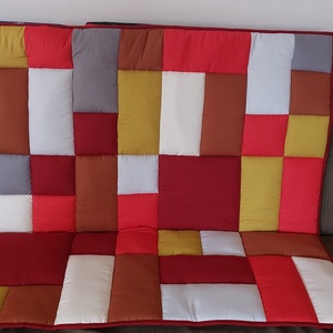 Színes patchwork falvédő  - otthon & életmód - lakástextil - falvédő - Meska.hu